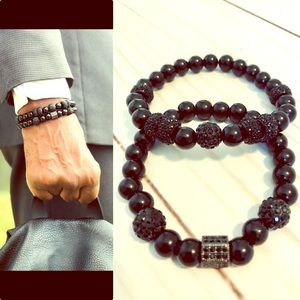 Luxury Natural Stone Bead Bracelet Set.